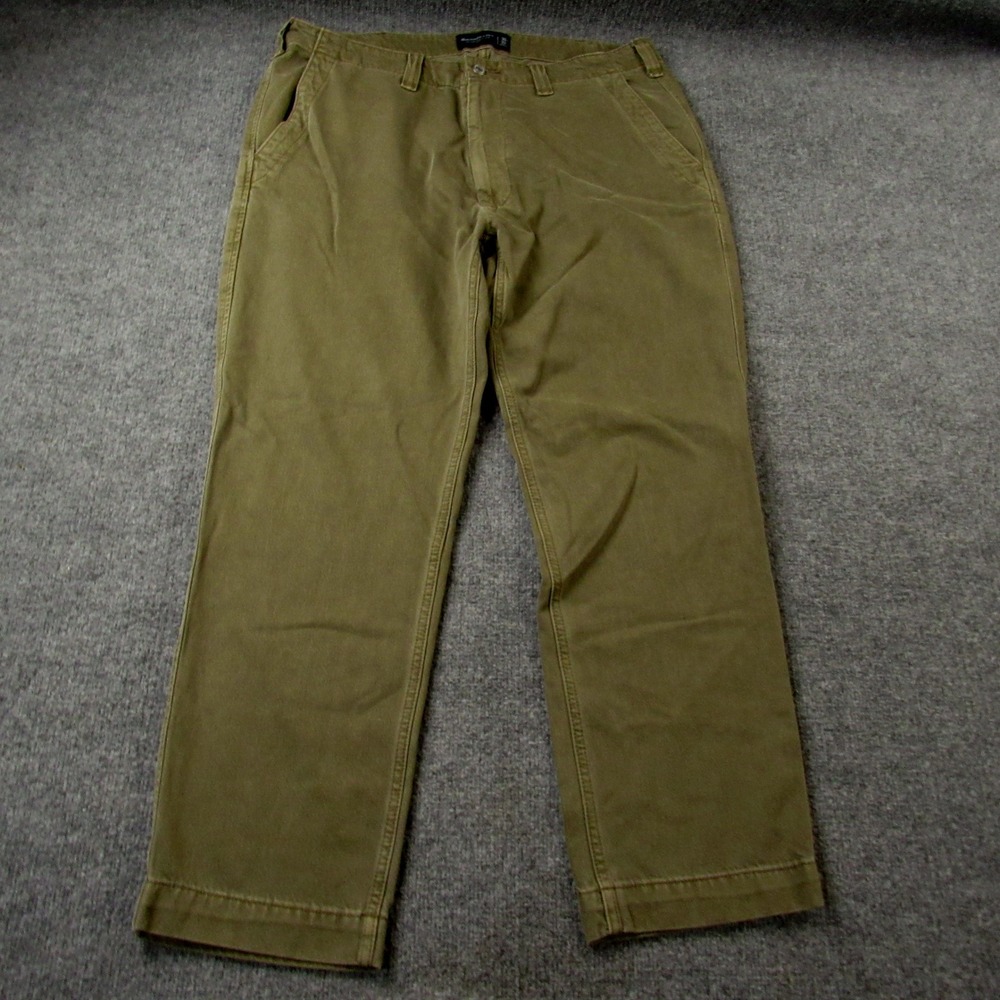 Abercrombie Fitch Jeans Mens 36x32 Green Loose Lightweight Y2K Casual Streetwear